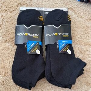 6-Pair Gold Toe Black and Gold Athletic Socks